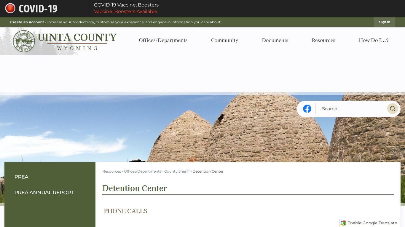 Detention Center | Uinta County, WY - Official Website