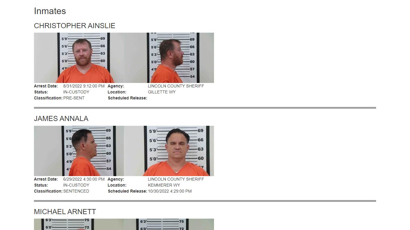 Inmate List